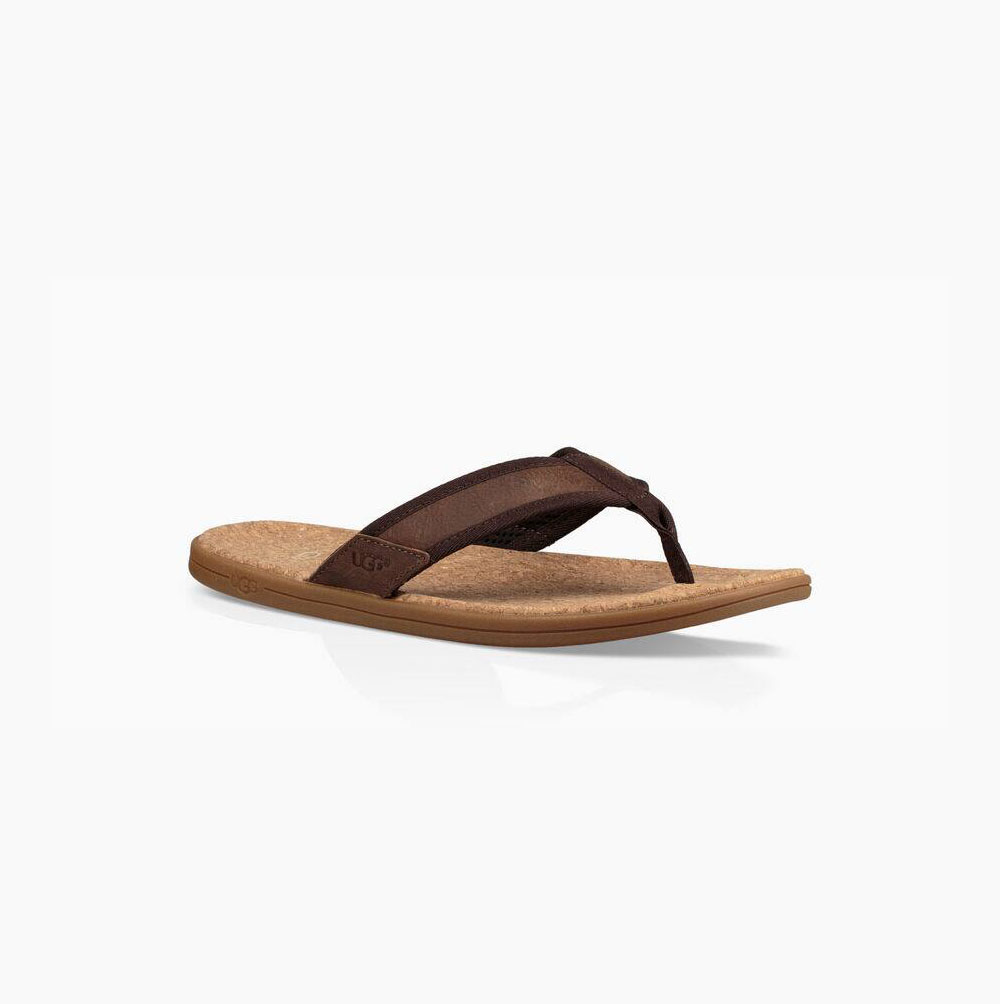 UGG Seaside - Flip Flops Herre - Brune (NO-R921)